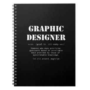 Caderno Espiral Presente de Definição de Dicionário do Designer