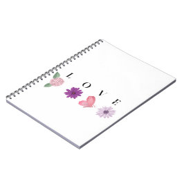 Caderno Espiral Presente de Diário Borboleta AMOR