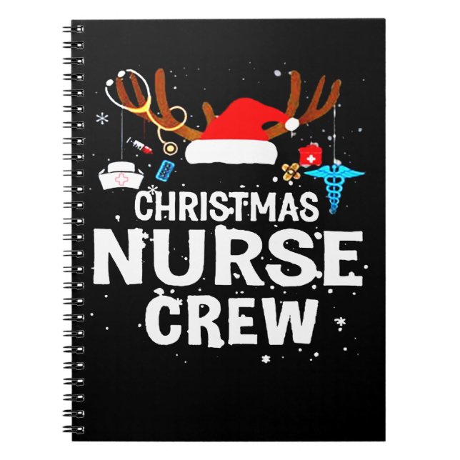 Caderno Espiral Presente de Enfermeira | Enfermeiro de Natal com P (Frente)