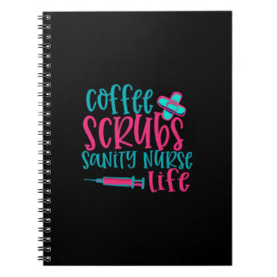 Caderno Espiral Presente de Enfermeira Esfoliante de Café Sanida
