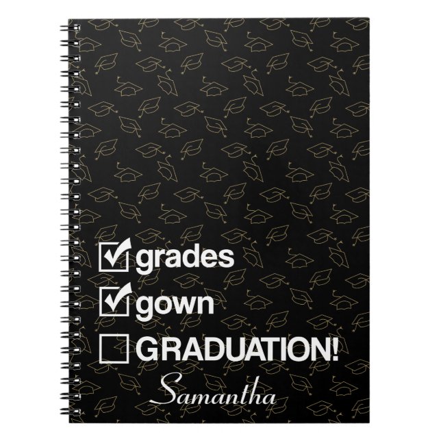 Caderno Espiral Presente de Graduação de Nome Personalizado | Form (Frente)