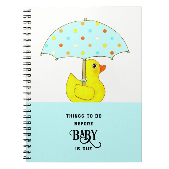 Caderno Espiral Presente de Gravidez para a Futura Mãe (Frente)