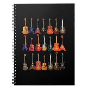 Caderno Espiral Presente De Instrumentos Musicais De Pedra E Roll 