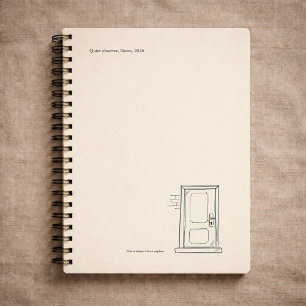 Caderno Espiral Presente de Introvertido Solidão Silenciosa Porta 