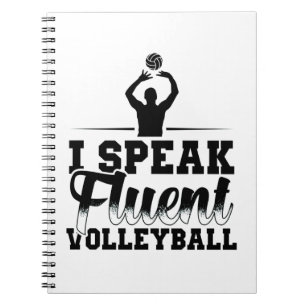 Caderno Espiral Presente de jogadores e treinadores de voleibol