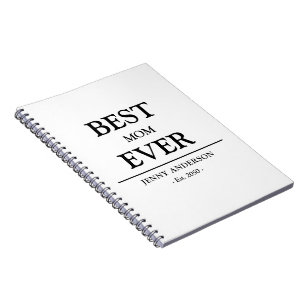 Caderno Espiral Presente de Mãe Simples Design Personalizado Melho