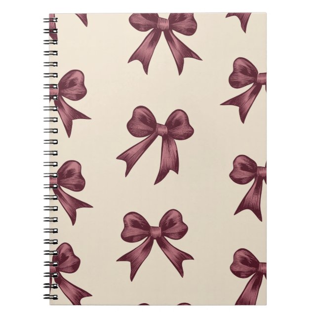 Caderno Espiral Presente de Natal Burgundy Elegante (Frente)