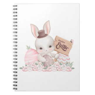 Caderno Espiral Presente de notebook bonito para Páscoa coelhinha