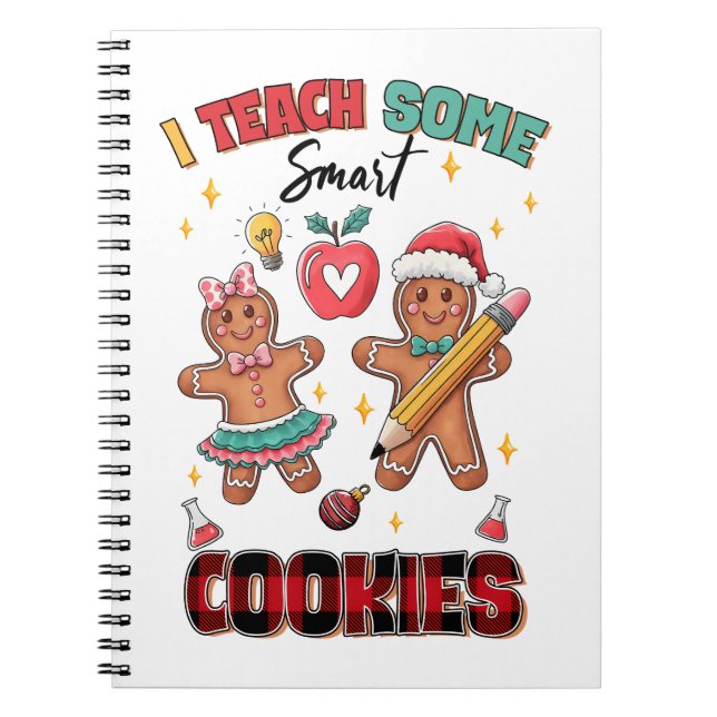 Caderno Espiral Presente de Professor | Eu Ensino Alguns Biscoitos (Frente)
