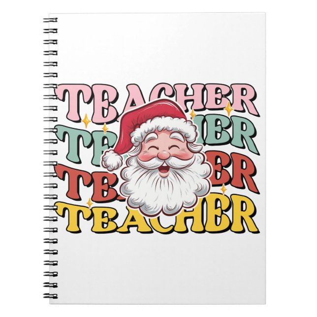 Caderno Espiral Presente de Professor | Papai Noel Professor (Frente)