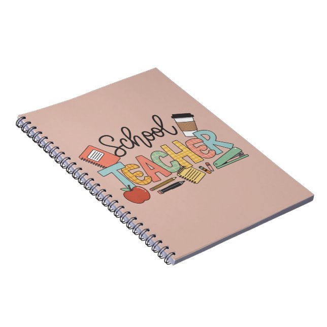 Caderno Espiral Presente De Professores Escolares Ensinando Futuro (Lado Direito)