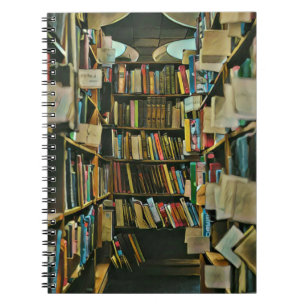 Caderno Espiral Presente de vindima para amantes de livros