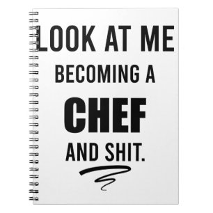 Caderno Espiral Presente Divertido de Culinária para Chef Camisa D