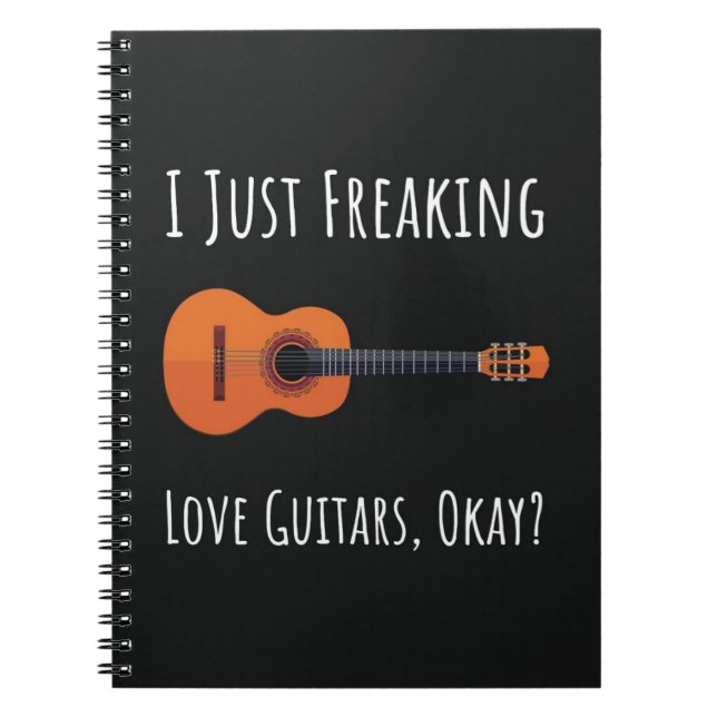 Caderno Espiral Presente Divertido Perfeito Para Amante de Guitarr (Frente)