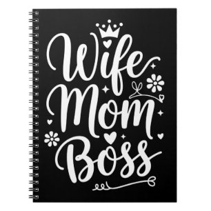 Caderno Espiral Presente do Dia das Mães para Esposa Mãe Chefe Fof