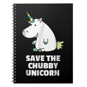 Caderno Espiral Presente do Hippo Lover Chubby Unicorn Hippo Cut