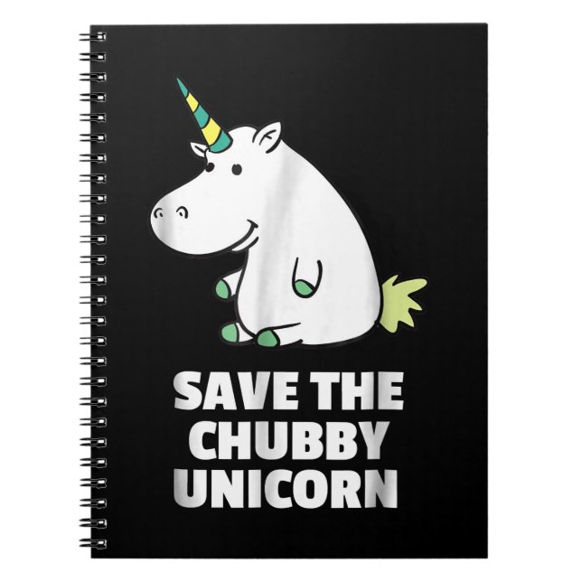 Caderno Espiral Presente do Hippo Lover| Chubby Unicorn Hippo| Cut (Frente)