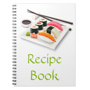 Caderno Espiral Presente do livro de receitas da comida japonesa s