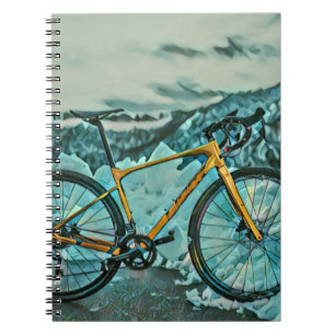 Caderno Espiral Presente do touro de bicicleta