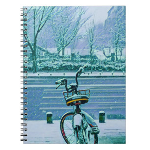 Caderno Espiral Presente do touro de bicicleta