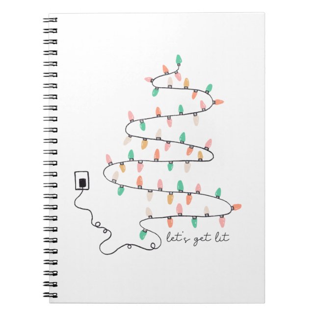 Caderno Espiral Presente do Xmas que deixe cair (Frente)