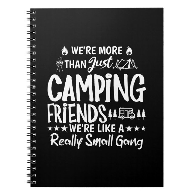 Caderno Espiral Presente engraçado para amigos de camping de uma g (Frente)
