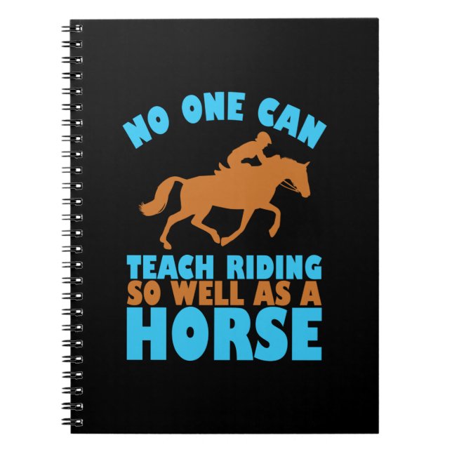 Caderno Espiral Presente Equestre | Ninguém Pode Ensinar Anel (Frente)