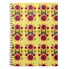 Caderno Espiral Presente Floral de Borboleta da Primavera Personal