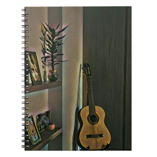 Caderno Espiral presente guitarrista legal (Frente)