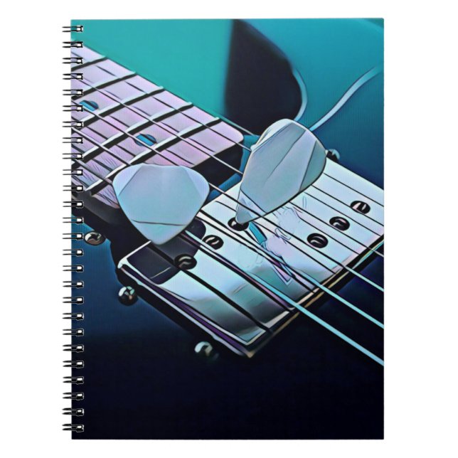 Caderno Espiral presente guitarrista legal (Frente)