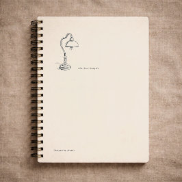 Caderno Espiral Presente Introvertido Minimalista Arte de Linha Si