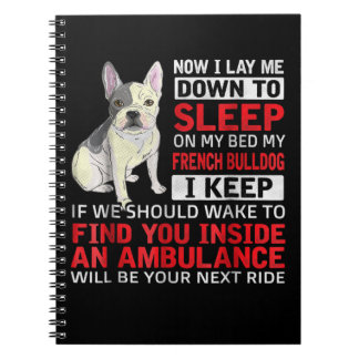 Caderno Espiral Presente no cão | Dormir Na Minha Cama O Meu Buldo