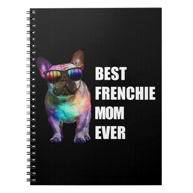 Caderno Espiral Presente no cão | Melhor Mãe Francesa Nunca (Frente)