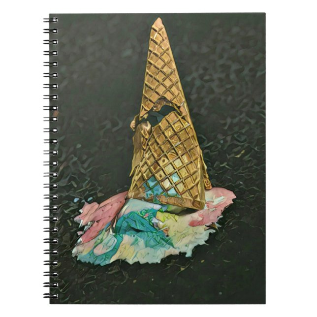 Caderno Espiral Presente para amante de sorvete de chocolate (Frente)
