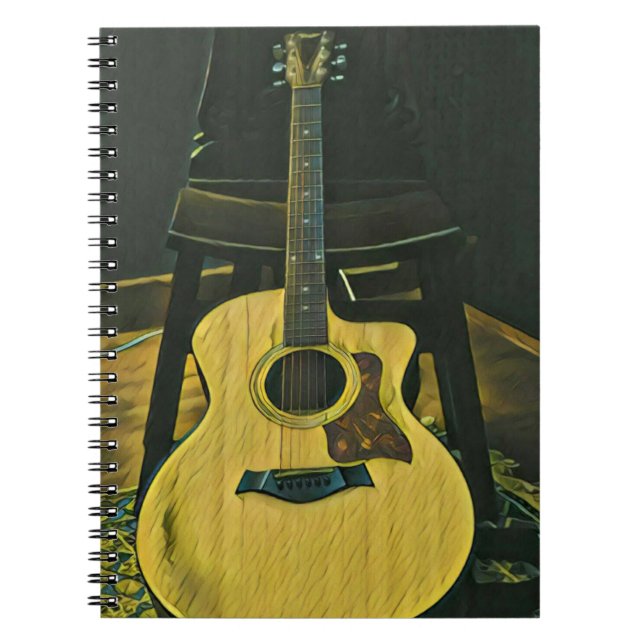 Caderno Espiral Presente para amigo guitarrista (Frente)