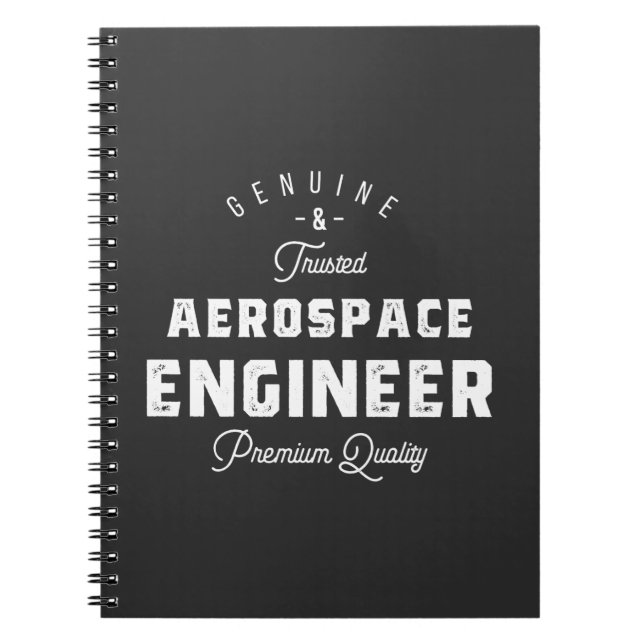 Caderno Espiral Presente para Engenheiro Aeroespacial (Frente)