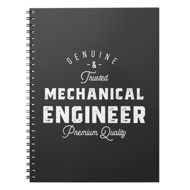 Caderno Espiral Presente para Engenheiro mecânico (Frente)
