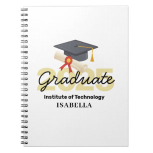Caderno Espiral Presente para graduação personalizada - Classe de