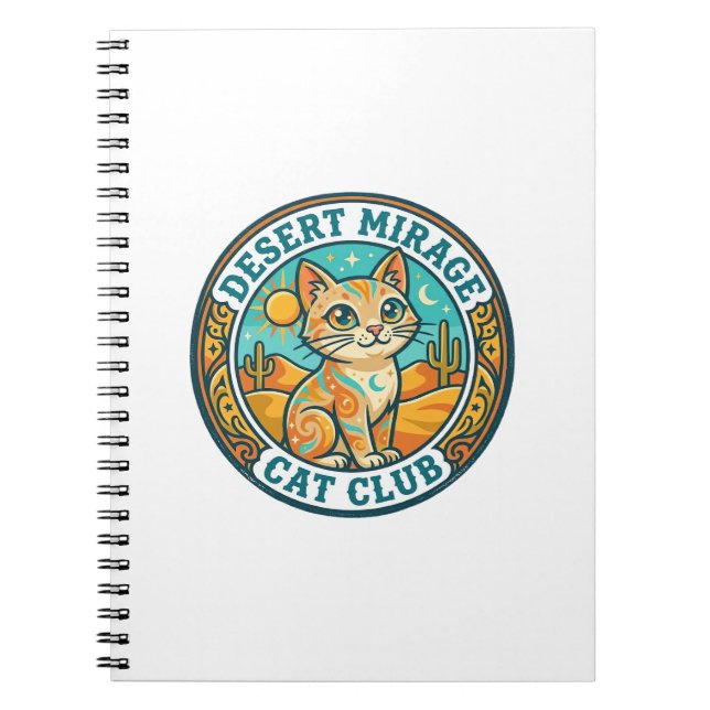 Caderno Espiral Presente para Mãe de Gato Miragem do Deserto - Mir (Frente)