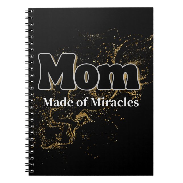 Caderno Espiral Presente para Mamãe Feito de Milagres (Frente)