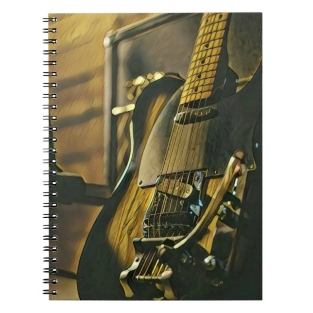 Caderno Espiral Presente para namorado guitarrista (Frente)