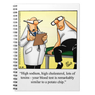 Caderno Espiral Presente para notebook de humor médico