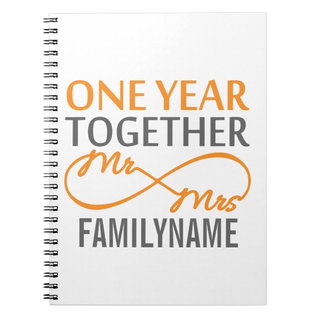 Caderno Espiral Presente para o aniversário de 1rua (Frente)