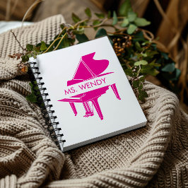 Caderno Espiral Presente para Piano Professor Grand Piano
