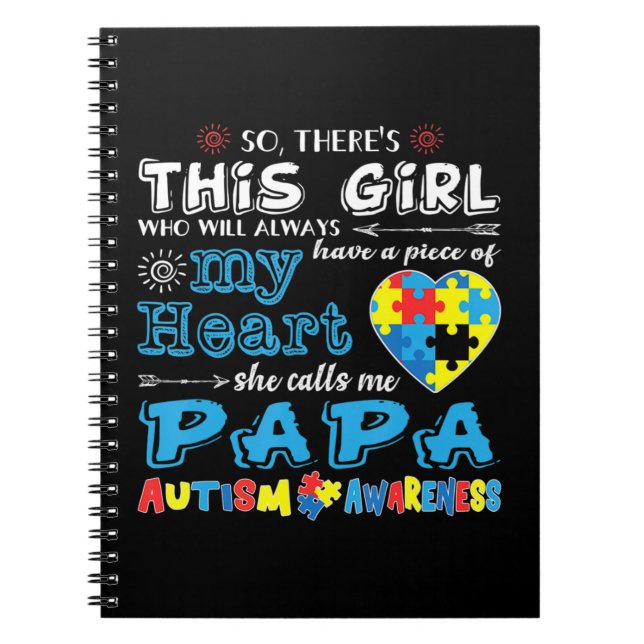 Caderno Espiral Presente perfeito para autismo para Homens, Mulher (Frente)