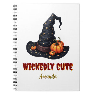 Caderno Espiral Presente Personalizado de Halloween Malignamente F