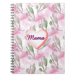 Caderno Espiral Presente personalizado e customizado de flores em 