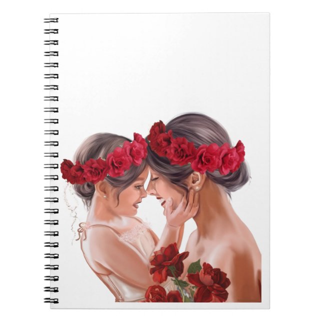 Caderno Espiral Presente Personalizado Floral Comovente (Frente)