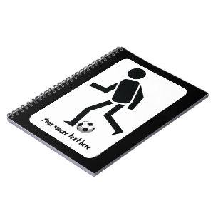 Caderno Espiral Presente personalizado para jogador de futebol e b