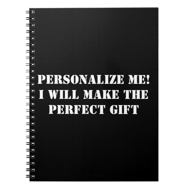 Caderno Espiral Presente personalizado, presente para ele presente (Frente)